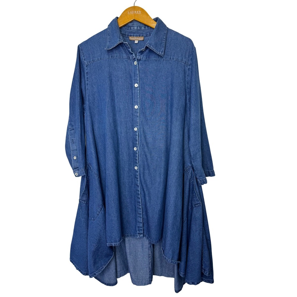 Dare 2B Stylish Pegasus Denim Button Tunic/Shirt Dress XL Blue
